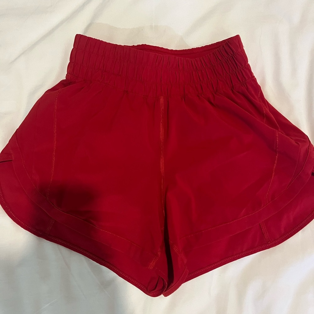 Lululemon track that high rise 3” short